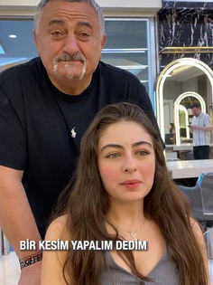 Oyuncu Leya Kırşan'ın Sabit Akkaya salonundaki saç kesimi ve bakım anları.