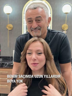 Oyuncu Elvan Dişli ve Sabit Akkaya saç tasarımı ve boya işlemi anları.