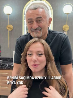 Oyuncu Elvan Dişli ve Sabit Akkaya saç tasarımı ve boya işlemi anları.