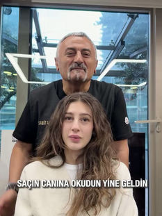 Oyuncu Itır Esen yıpranmış saç bakımı ve saç kesimi işlemi