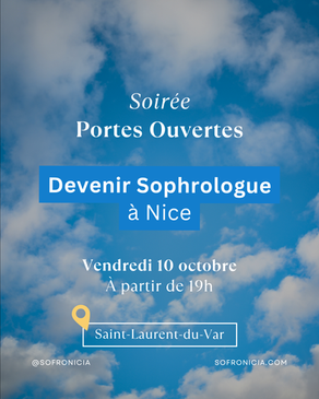 Soirée portes ouvertes - Devenir sophrologue à Nice - 10/10/25