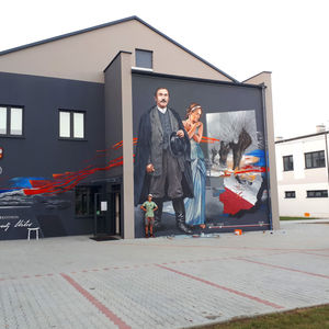 Mural anamorficzny, Wierzchoslawice 2019, Zespol Paprocki Murale