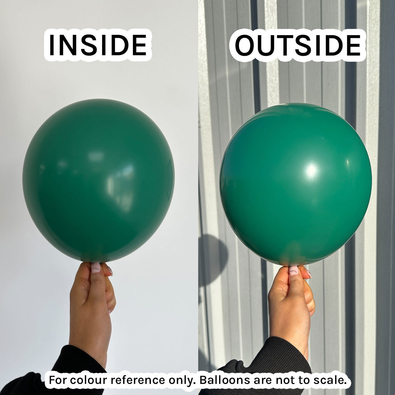 Loose - Helium Filled 12" Fashion Forest Green Sempertex Latex Balloon