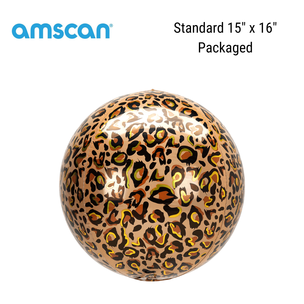Amscan leopard print balloon, Standard 15" x 16" Packaged, product for party