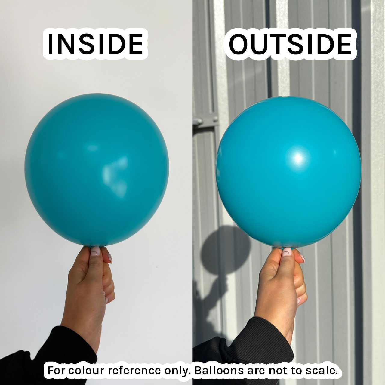 Loose - Helium Filled 12" Fashion Caribbean Blue Sempertex Latex Balloon