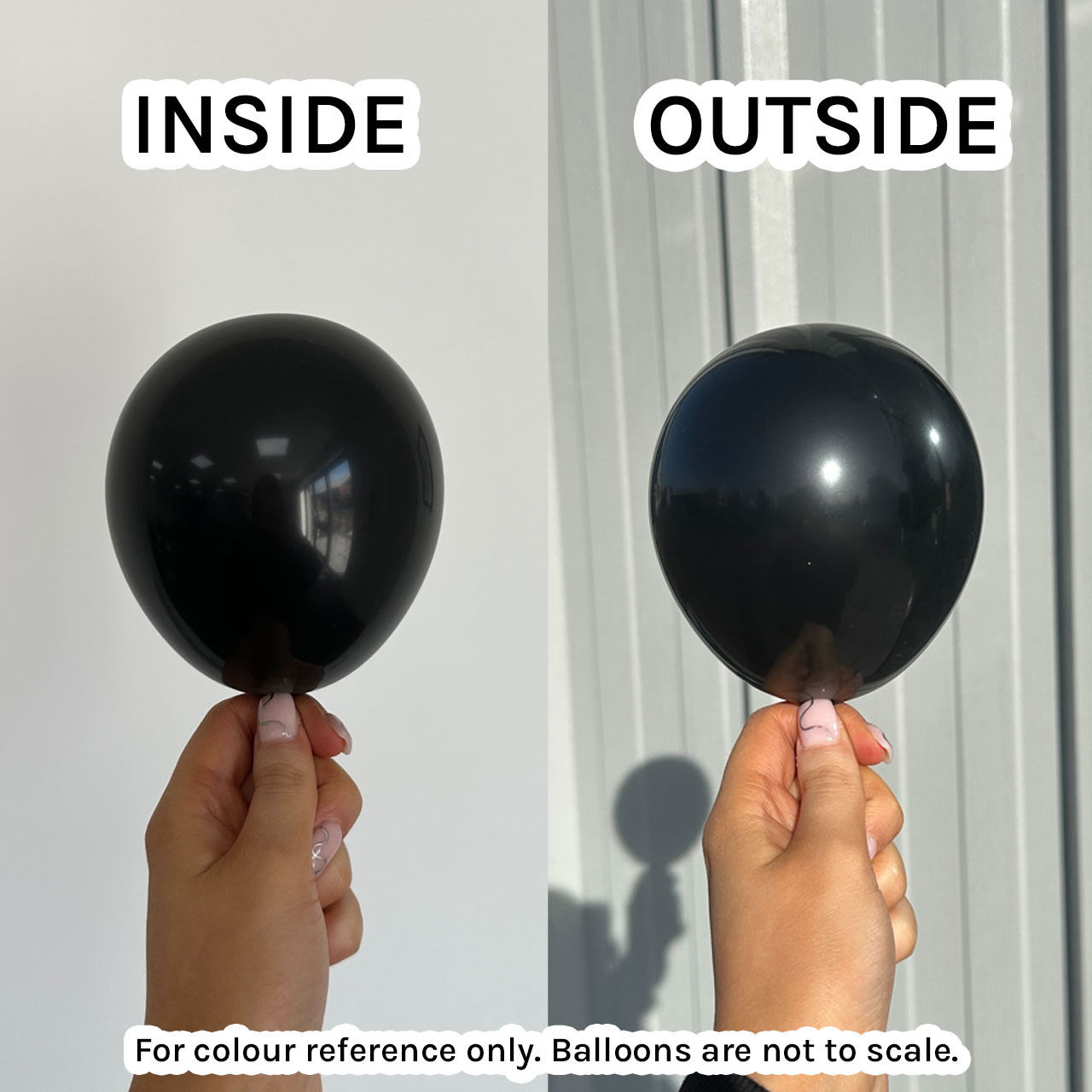 Loose - Helium Filled 12" Fashion Black Sempertex Latex Balloon