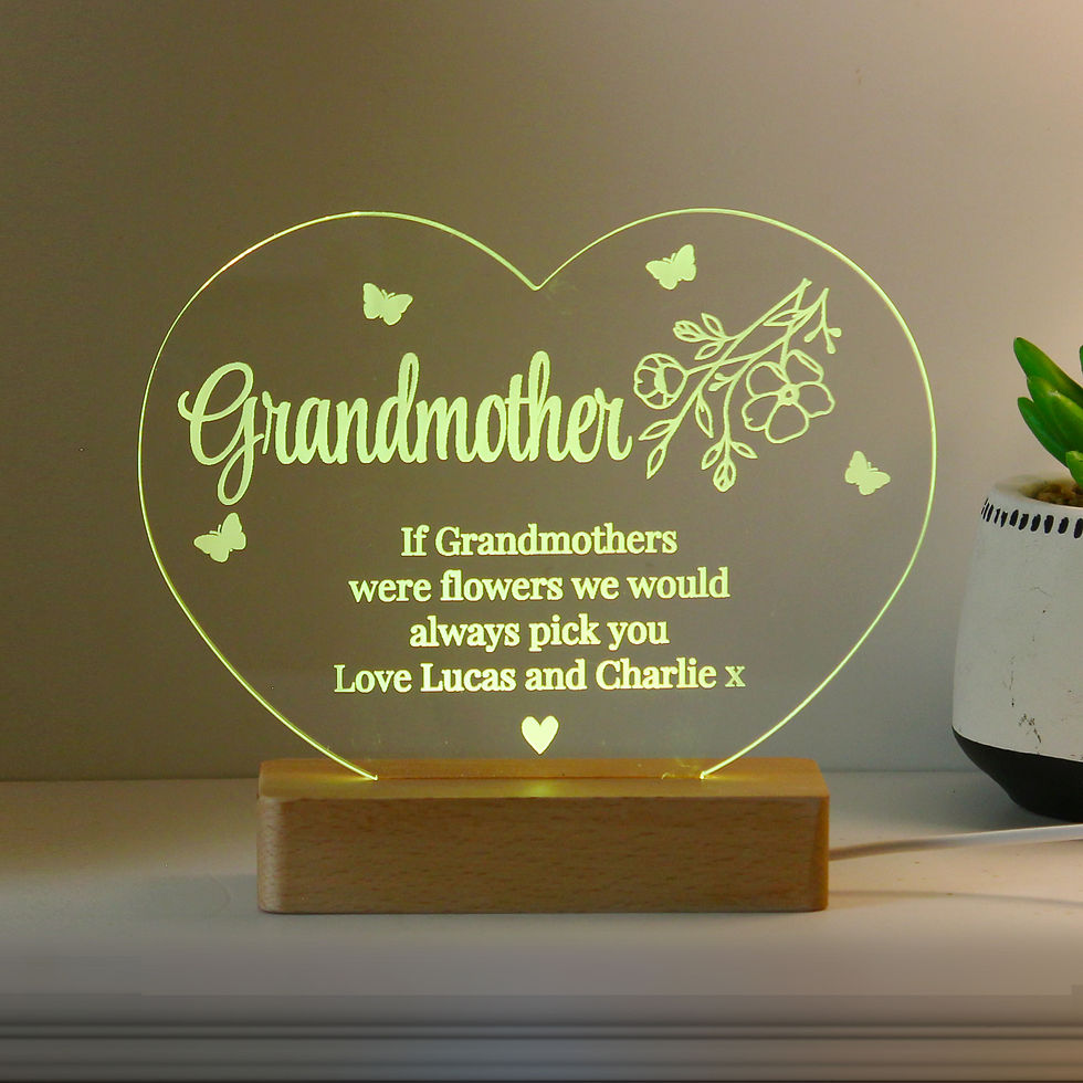 Thumbnail: Personalised Floral Heart LED Light
