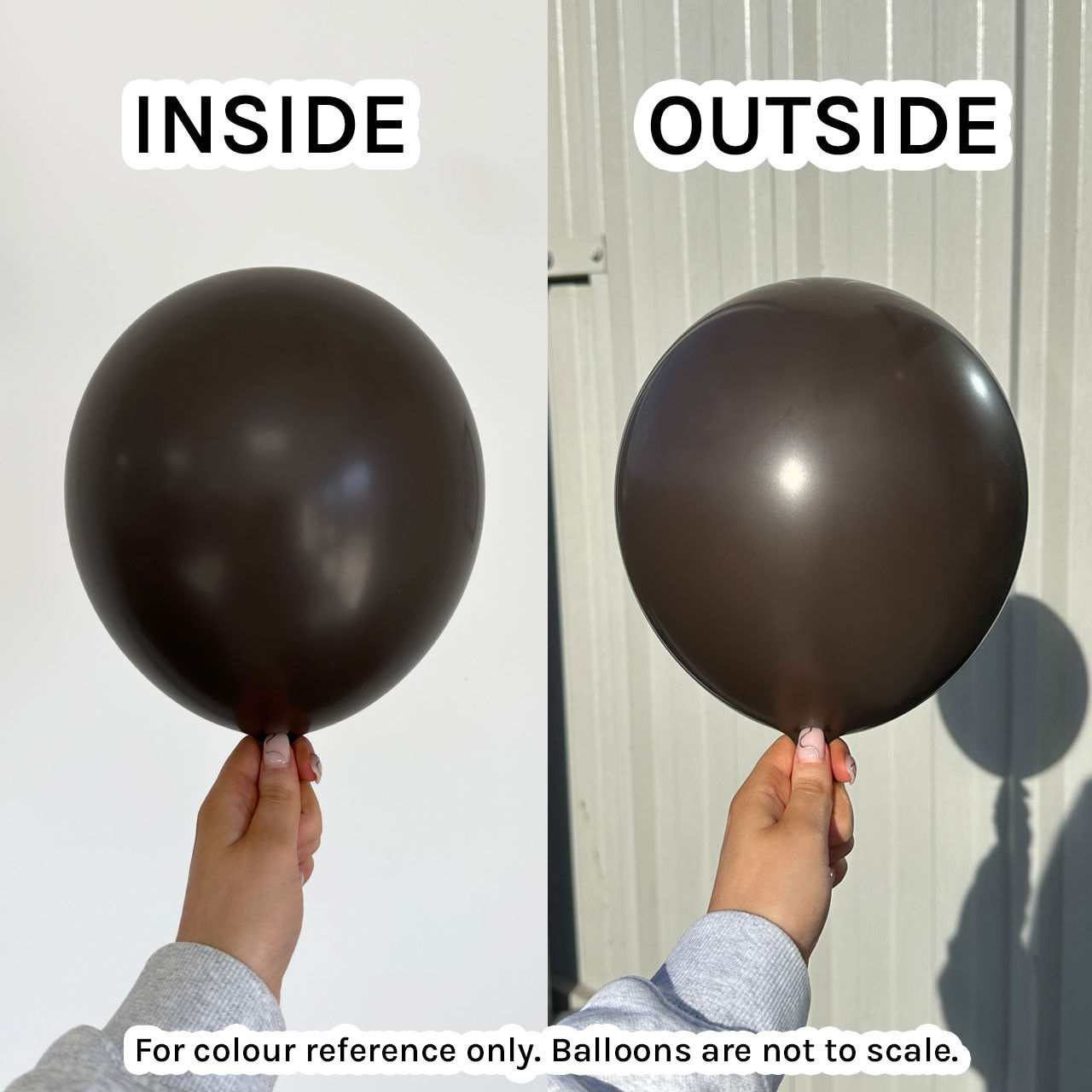Loose - Helium Filled 12" Fashion Chocolate Brown Sempertex Latex Balloon