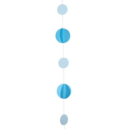 Thumbnail: Blue and light blue paper decorations hanging against a white backdrop.