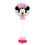 Thumbnail: Minnie Mouse balloon, pink bow, happy face, with pink and red base, Party World Ferndown