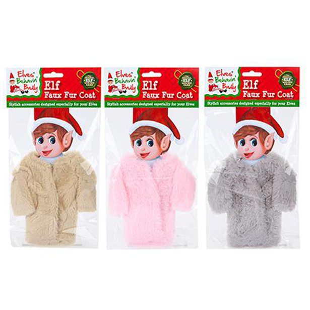 Three Elf on the Shelf Faux Fur Coat, holiday accessories designed specially for you