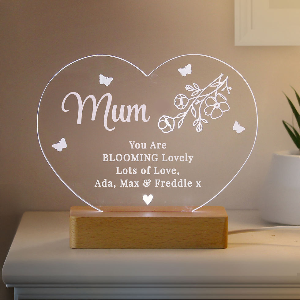 Thumbnail: Personalised Floral Heart LED Light