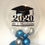 Thumbnail: Graduation balloon 2020 Dr. I. Theodoulou with blue and silver balloons decoration