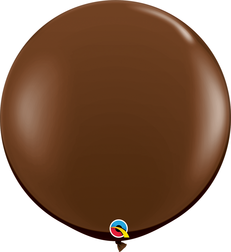 Large brown balloon with Qualatex logo, perfect for any celebration or event.