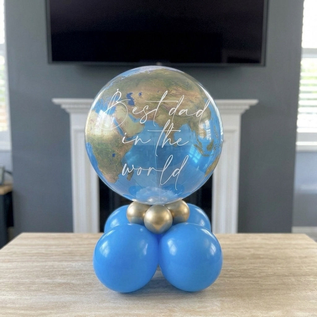 Best Dad in the World - Mini Balloon Stack
