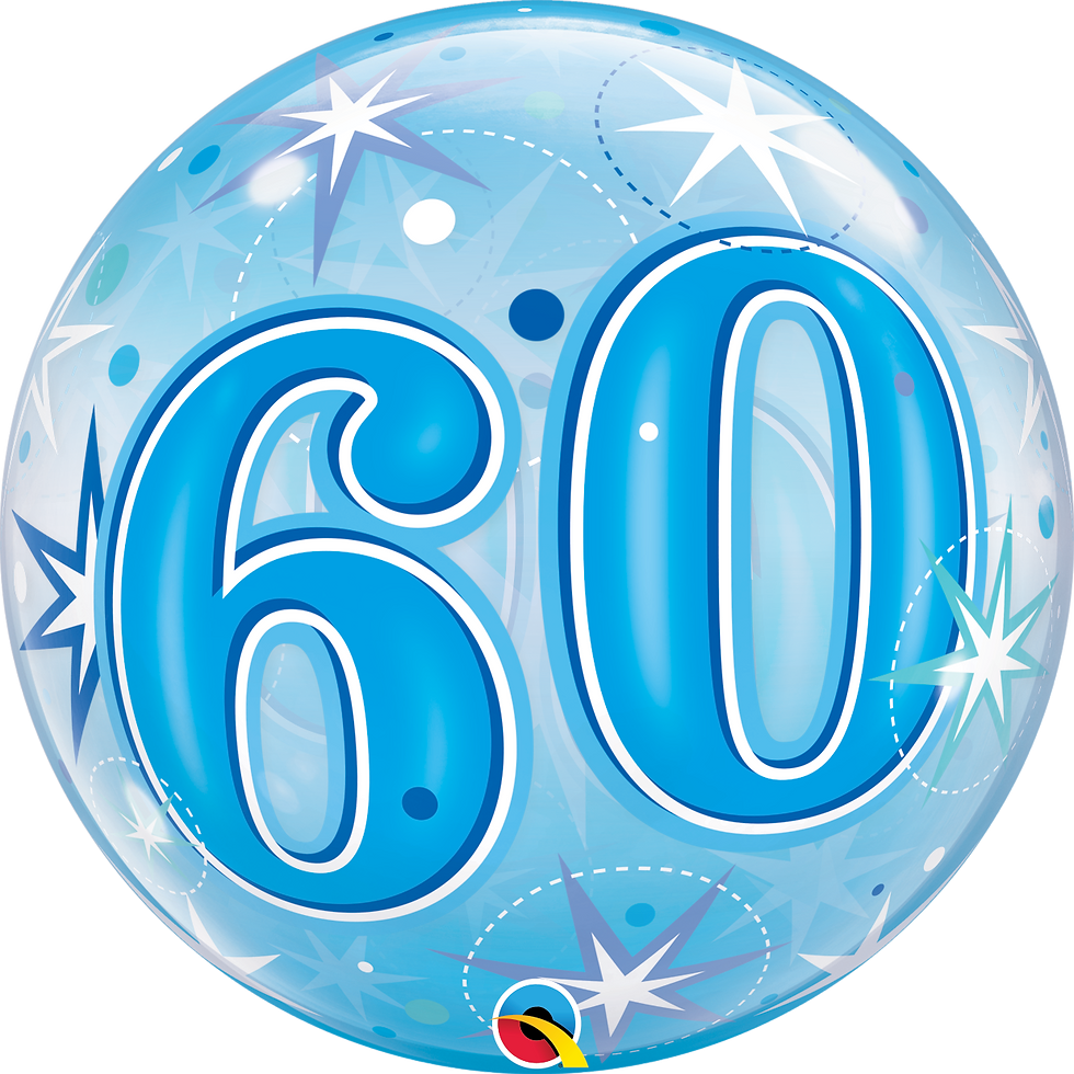 Thumbnail: Blue balloon with the number 60, perfect for a milestone birthday celebration.