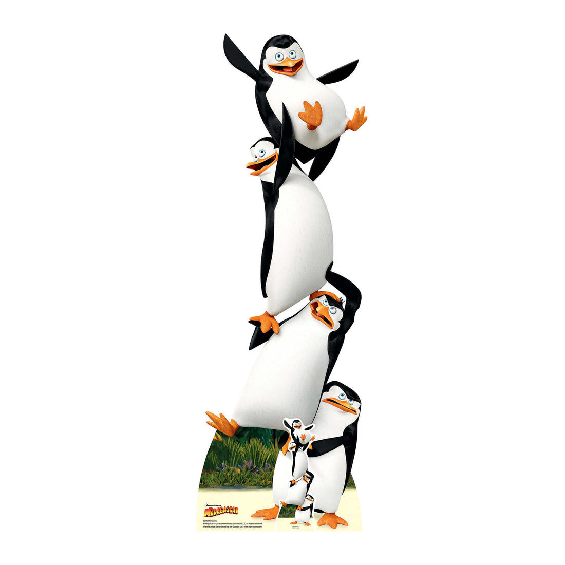 Madagascar Penguins Topsy Turvy Cardboard Cut Out Height 160cm