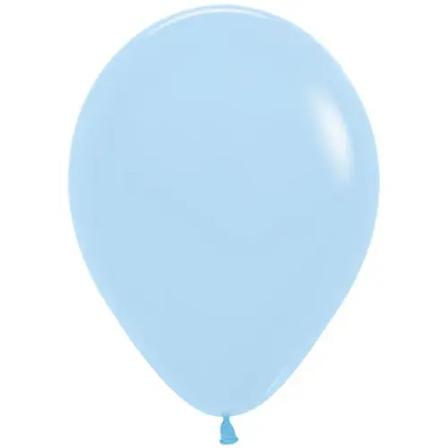 Thumbnail: Loose - Helium Filled 12" Pastel Matte Blue Sempertex Latex Balloon