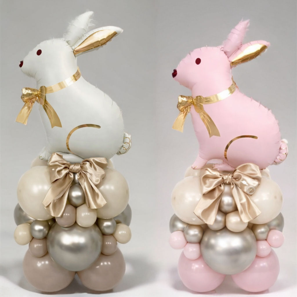 Luxury Easter Bunny Balloon Stack