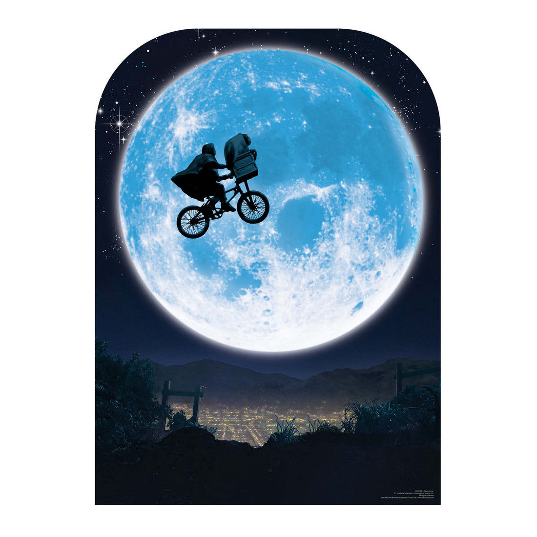 E T Scene Setter 1980s Full Moon Bicycle Cardboard Cut Out Height 130cm