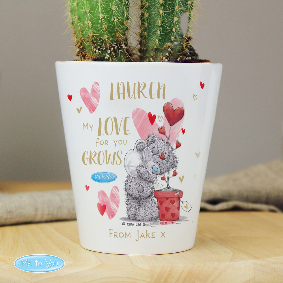Thumbnail: Personalised Me To You Love Grows Plant Pot