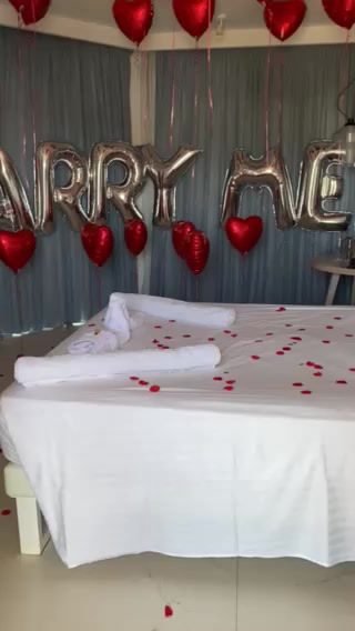 Thumbnail: "Marry Me" 34 Inch Silver Foil Letter Balloons - Helium Filled including Weights