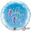 Thumbnail: Blue holographic Baby Boy balloon with welcome text and star decorations.