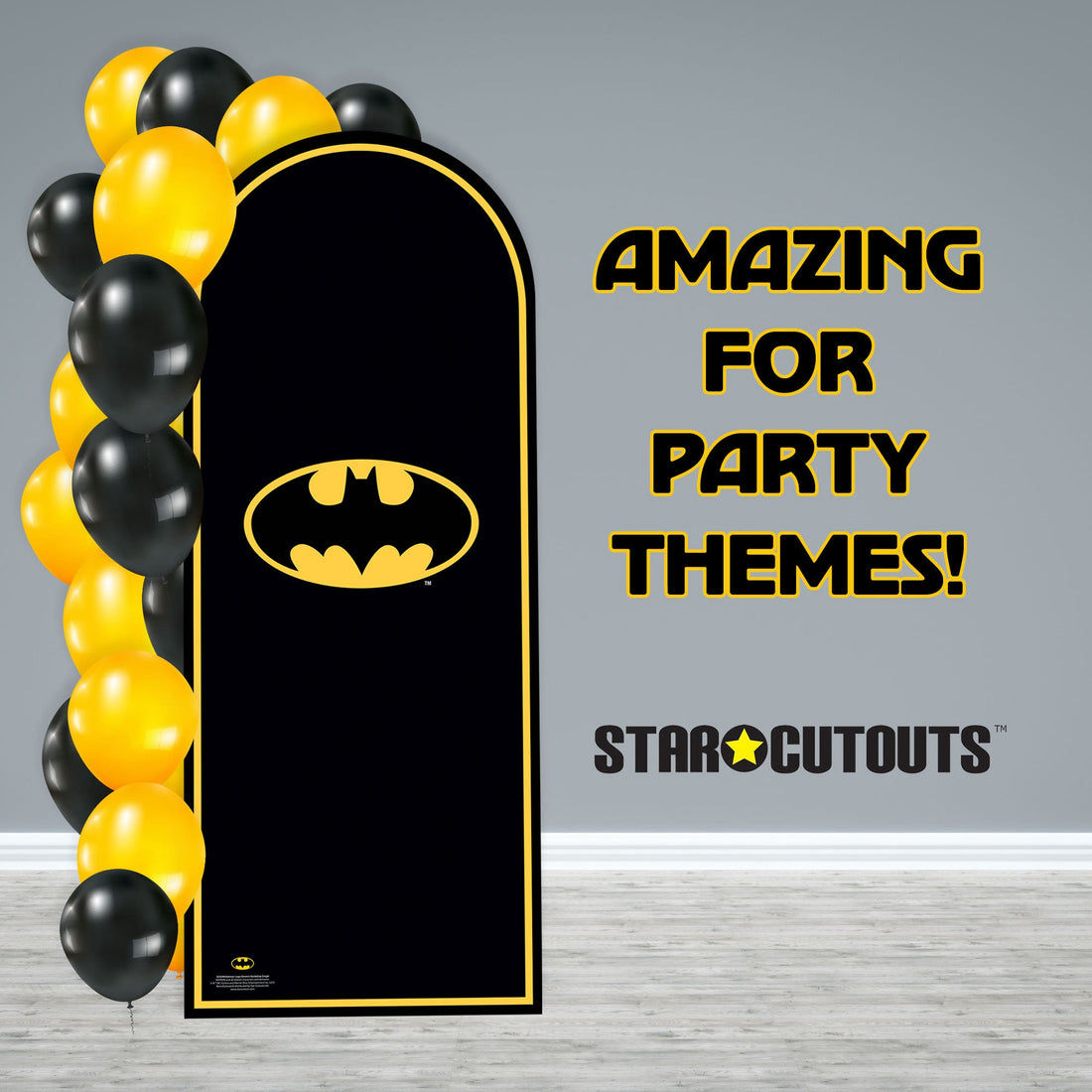 Batman Logo Backdrop Single Cardboard Cut Out Height 194cm