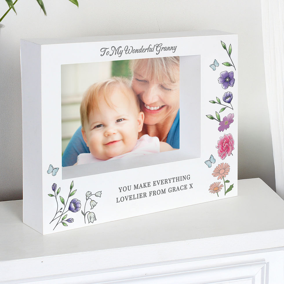 Thumbnail: Personalised Wild Flowers Box Photo Frame