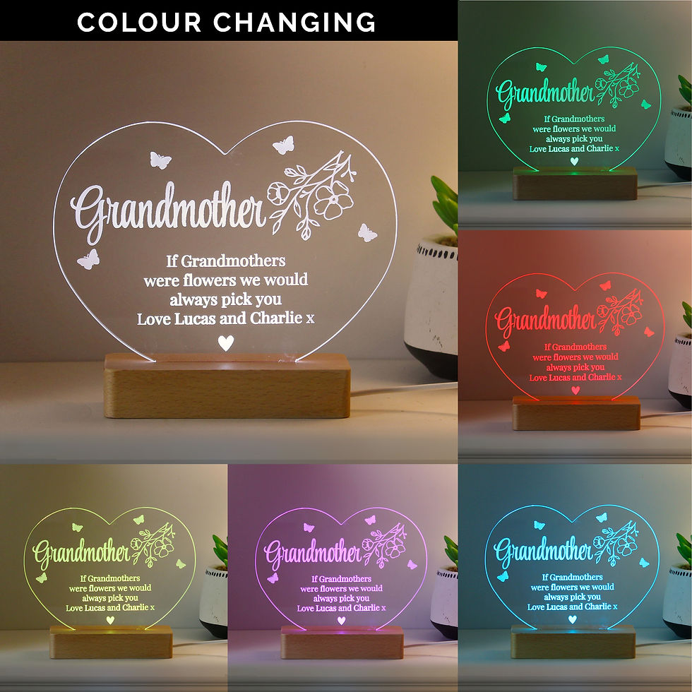Thumbnail: Personalised Floral Heart LED Light