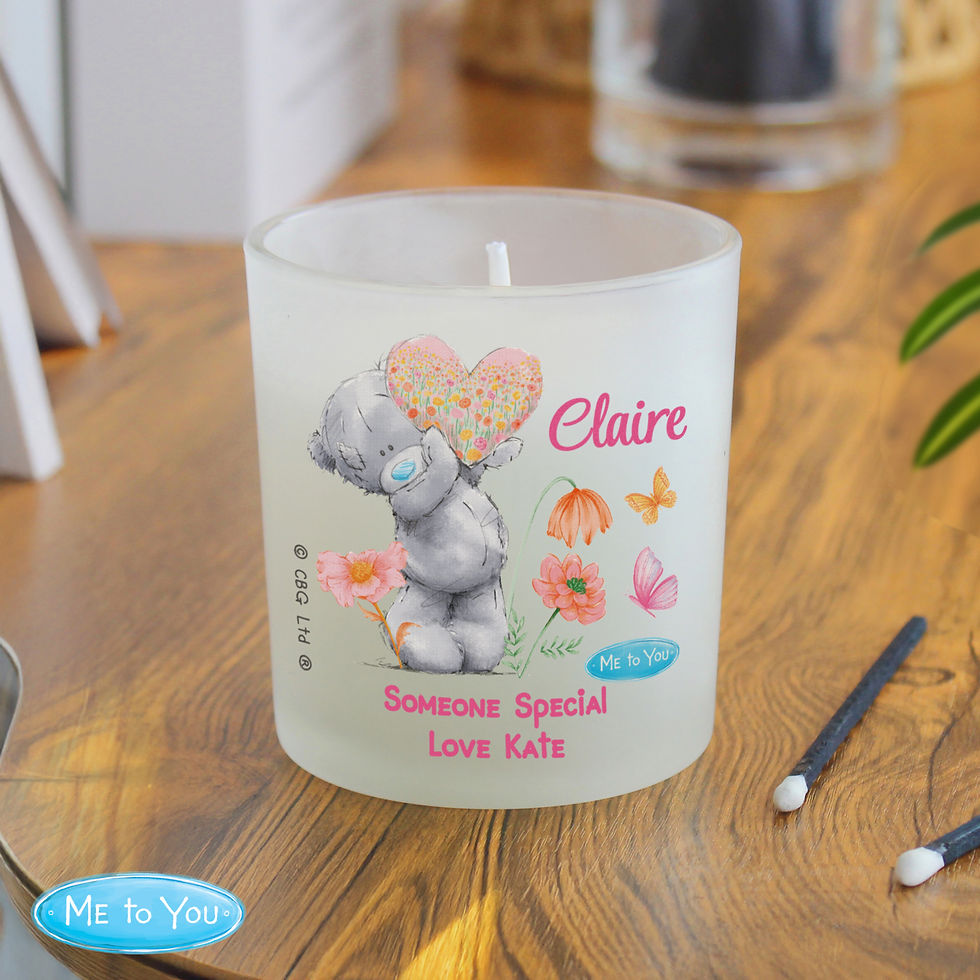 Thumbnail: Personalised Me to You Flowery Jar Candle