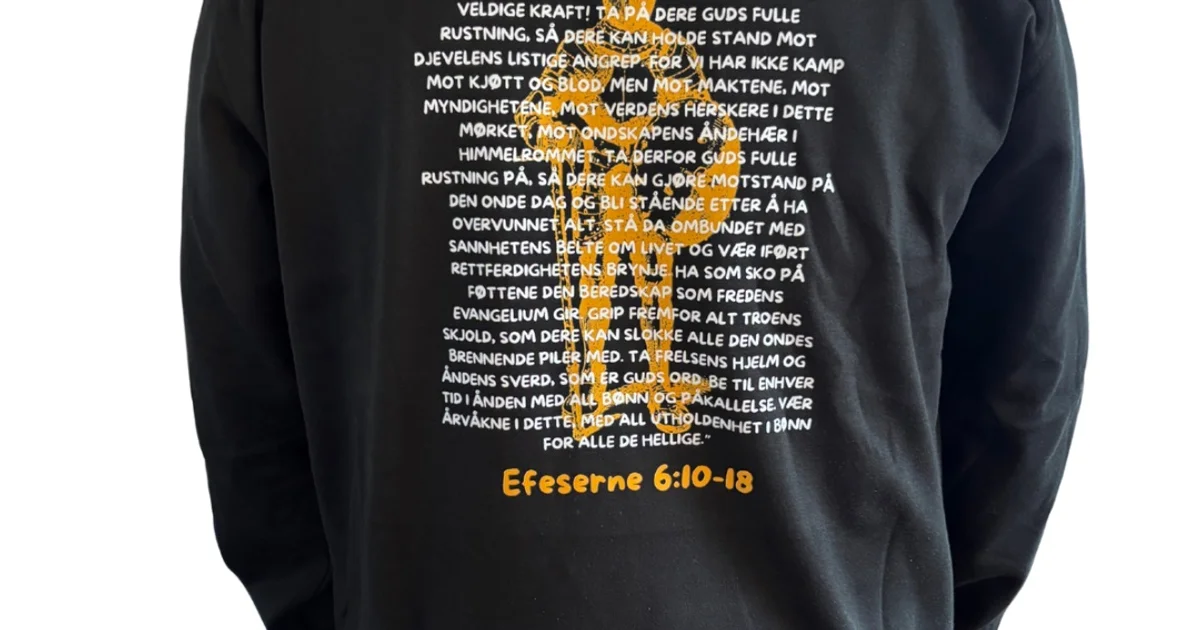 Guds fulle rustning - hettegenser (XS-3XL)