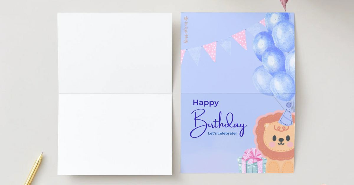 Happy Birthday (blue) - Digital Card