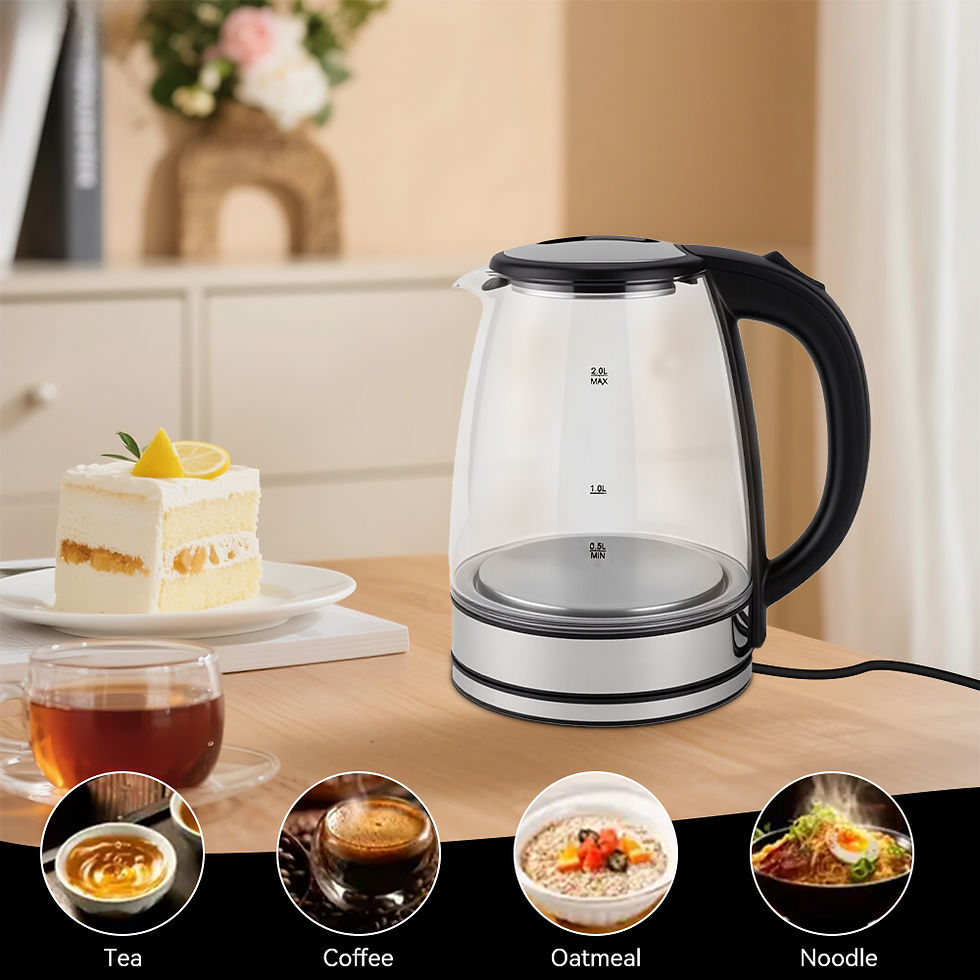 Thumbnail: UK Warehouse Clearance 2.0L Transparent Glass Electric Kettle 12V High Low Gear 