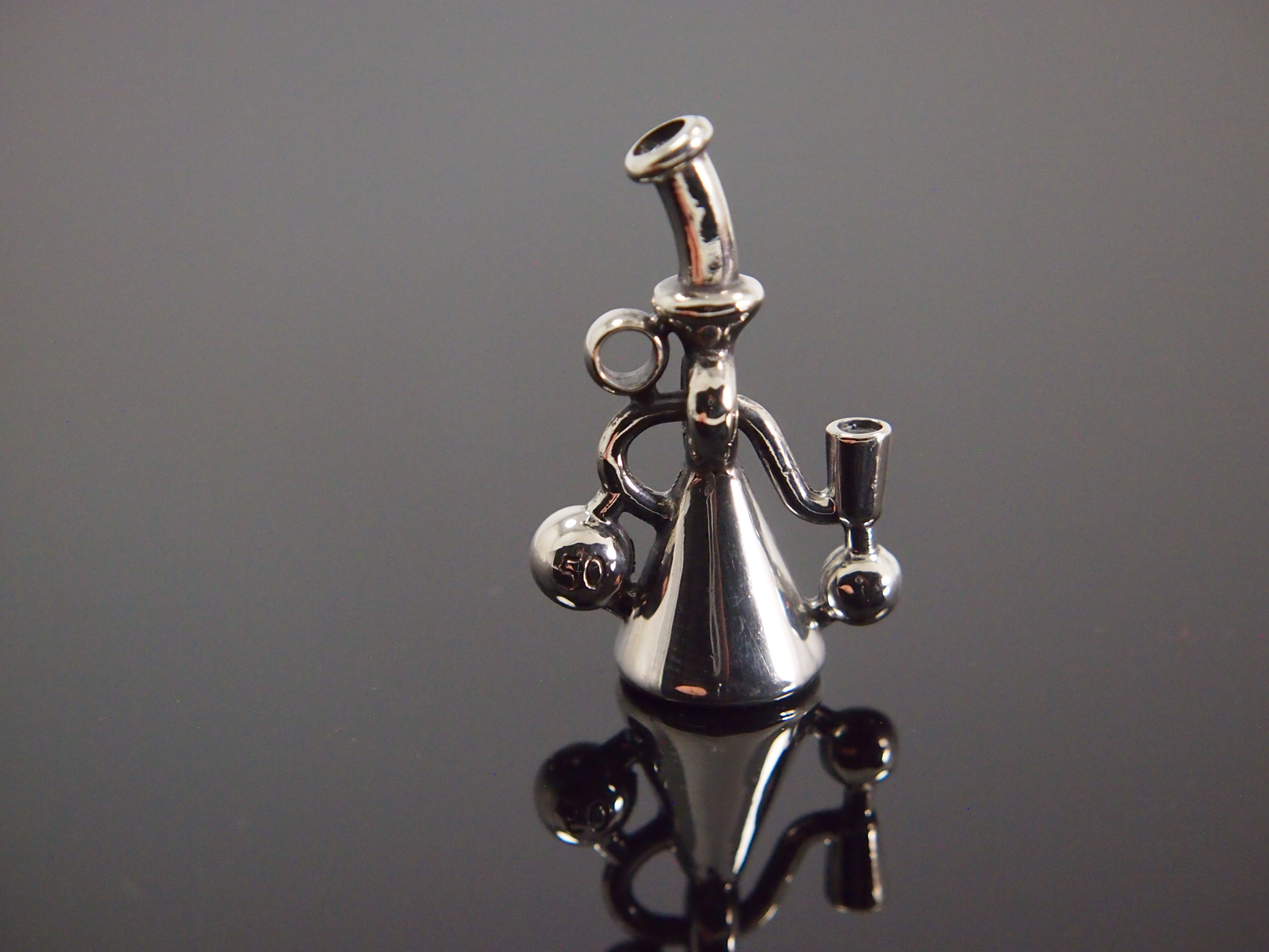 Solid Silver JD Wormhole Pendant