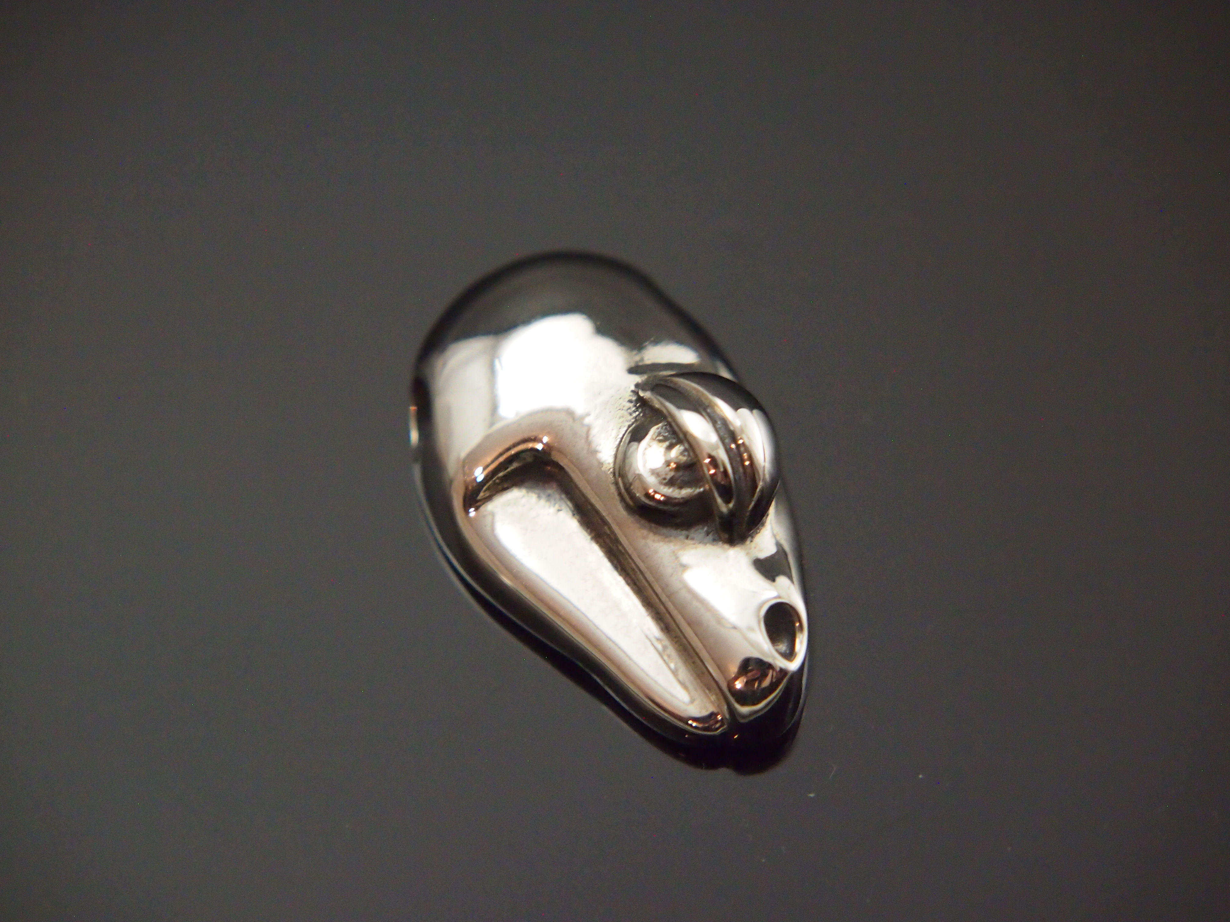 Solid Silver Elbo Dino Head Pendant