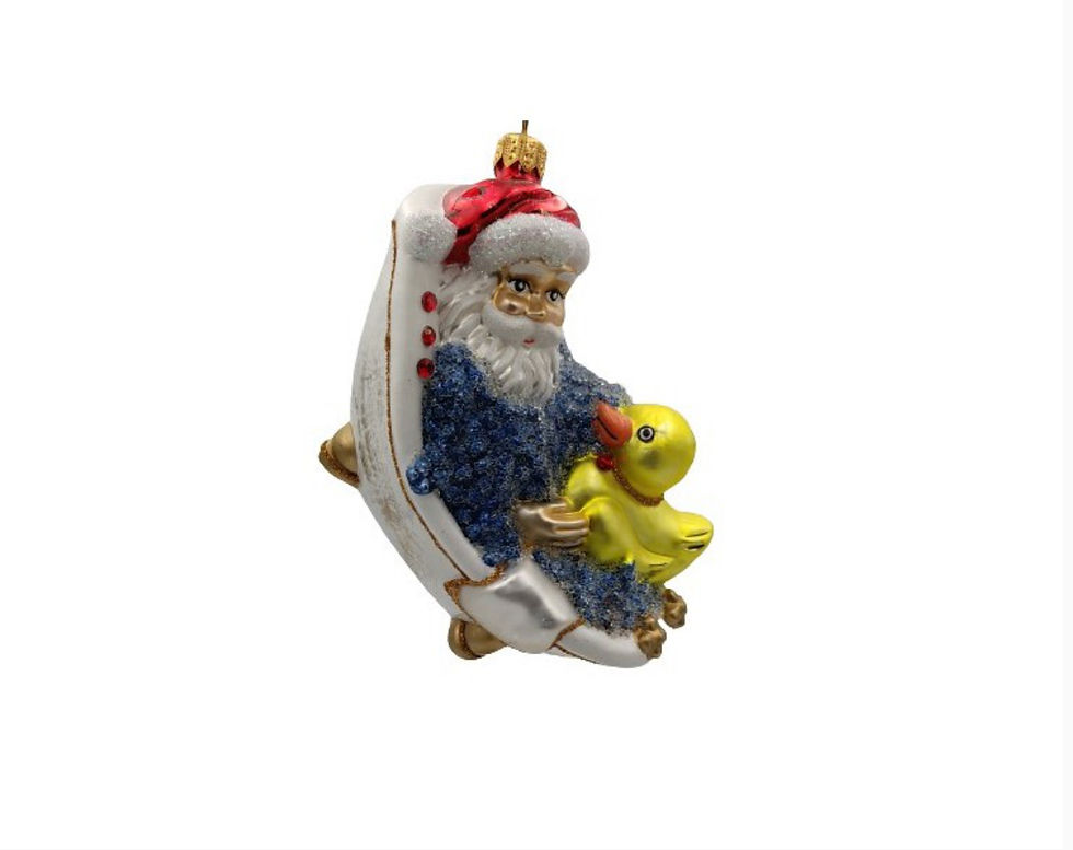 Miniature : Père Noël dans un bain (bleu)