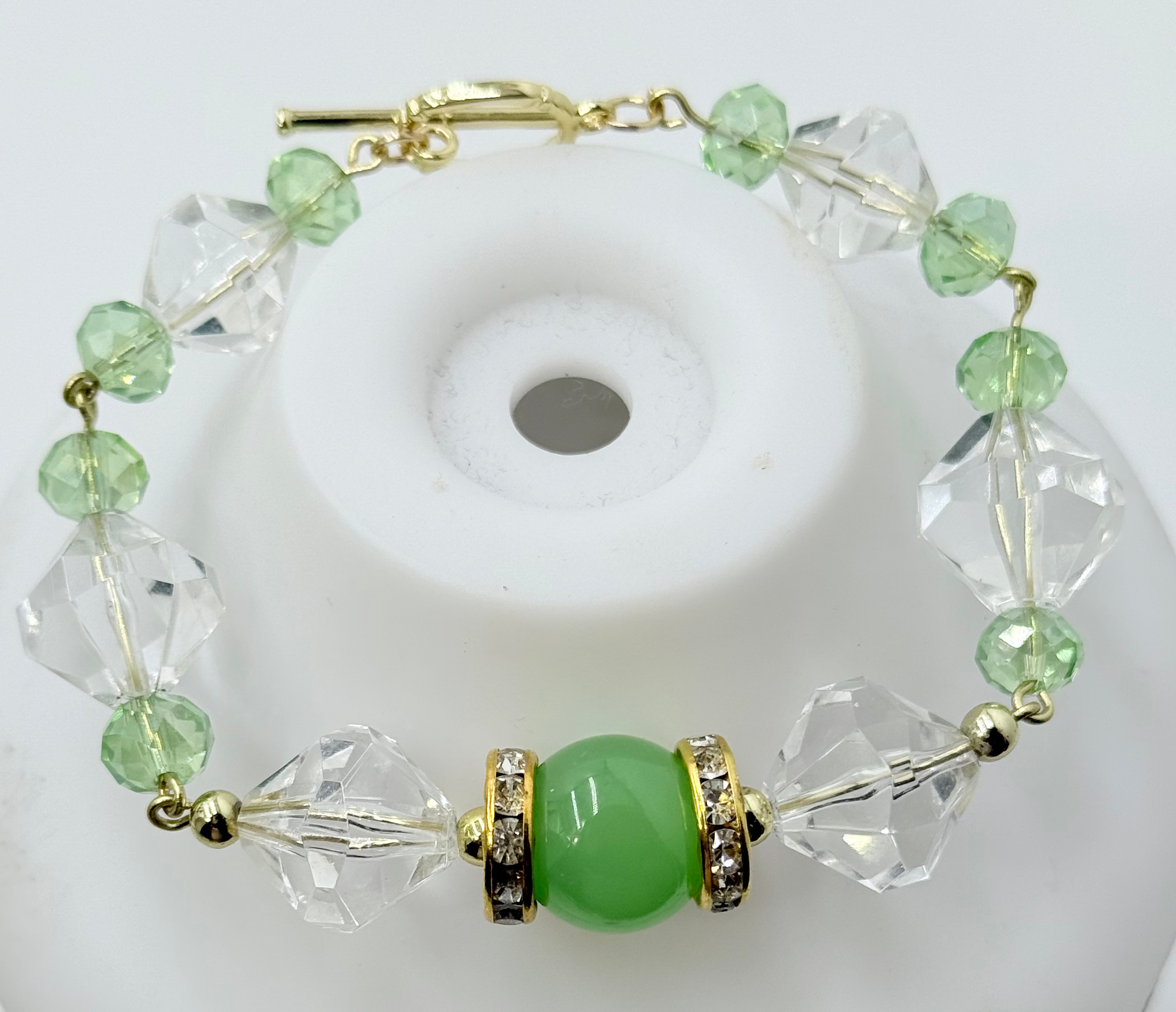 Mint crystal glow bracelet