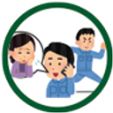 お客様と☎対応する社員