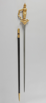 Épée de l'académicien René Huyghe, créée par Ossip Zadkine (bronze)