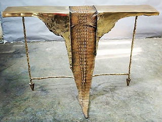 argueyrolles-mobilier-console-lezard-or-cadre