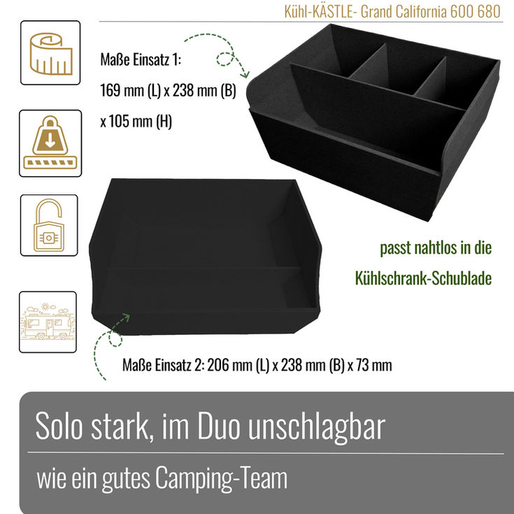 Kühl Kästle - Kühlschrank-Einsatz Cali 600 und 680Maße