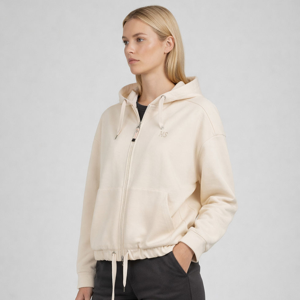 Parajumpers PJS MAY - Sweatjacke Damen Moonbeam seitliche Ansicht auf Model