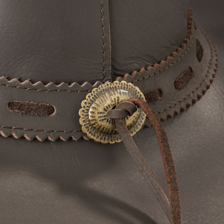 Country Luxus Western Cowboy Hut Leder Sonnenhut Ansicht concho