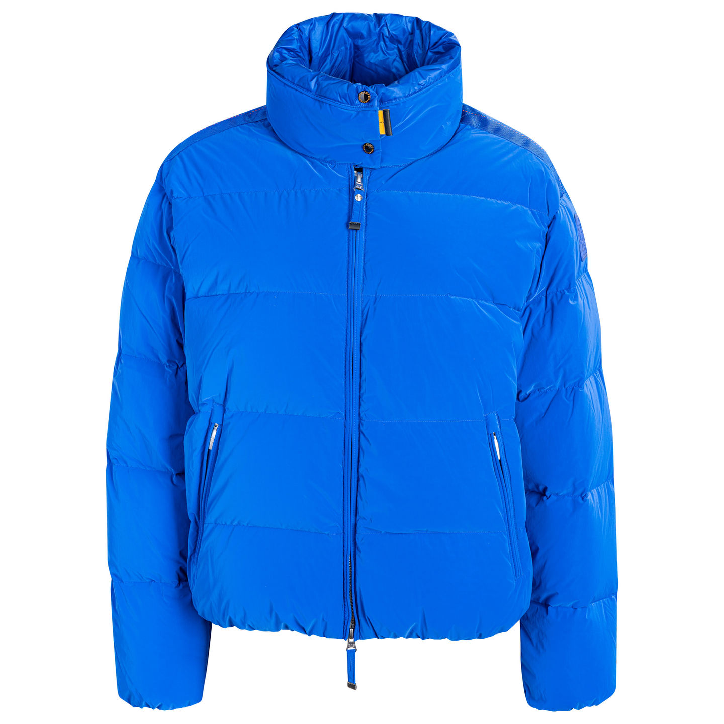Parajumpers Damen Daunenjacke PIA Frontansicht mit geschlossenem Kragen – frosted Kos Blue