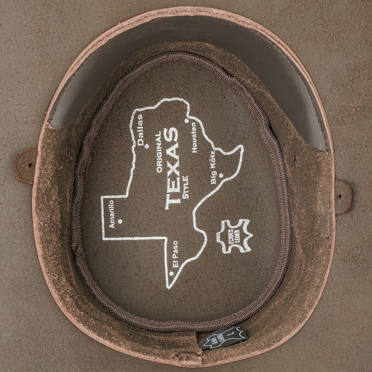 Country Luxus Western Cowboy Hut Leder Sonnenhut Innenansicht