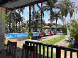 The pool at La Ferme Beach Resort
