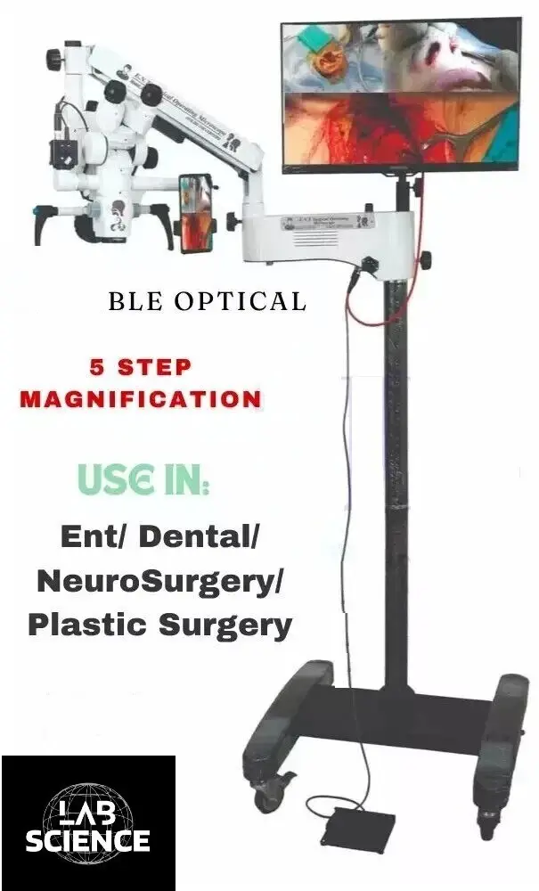 5 Step Magnification Tiltable Optical For Dental/ENT/NEURO BLACK 32'' SCREEN