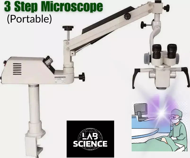 3 step Ophthalmic Surgical operating portable microscope