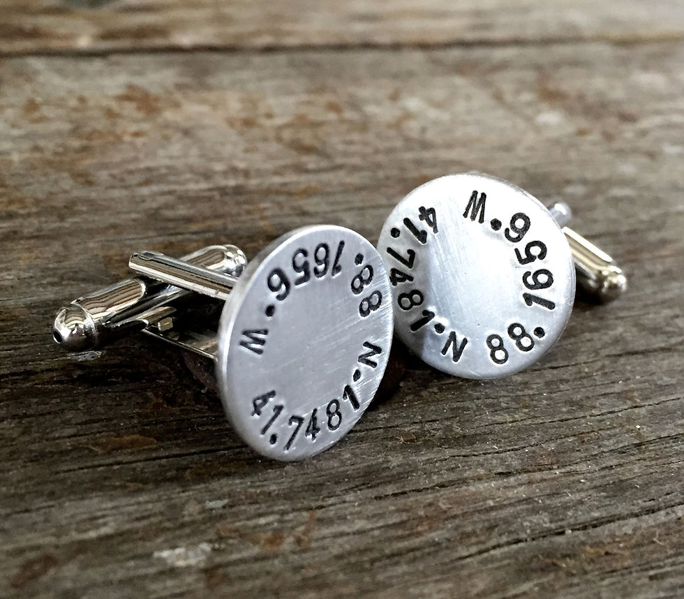 Thumbnail: Custom Coordinate Cuff Links